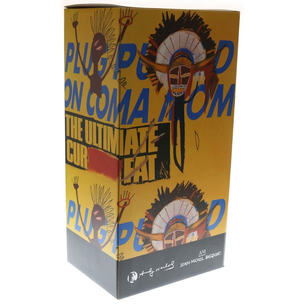 MEDICOM TOY(メディコムトイ) BE@RBRICK Andy Warhol JEAN-MICHEL BASQUIAT #3 1000% ベアブリック アンディ ウォーホル ジャン-ミシェル バスキア フィギュア 人形 イエロー
