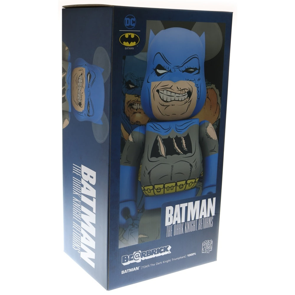 MEDICOM TOY(メディコムトイ) BE@RBRICK BATMAN THE DARK KNIGHT TRIUMPHANT ベアブリック バットマン ザダークナイトトライアンファント フィギュア 人形 1000% グレー/ブルー