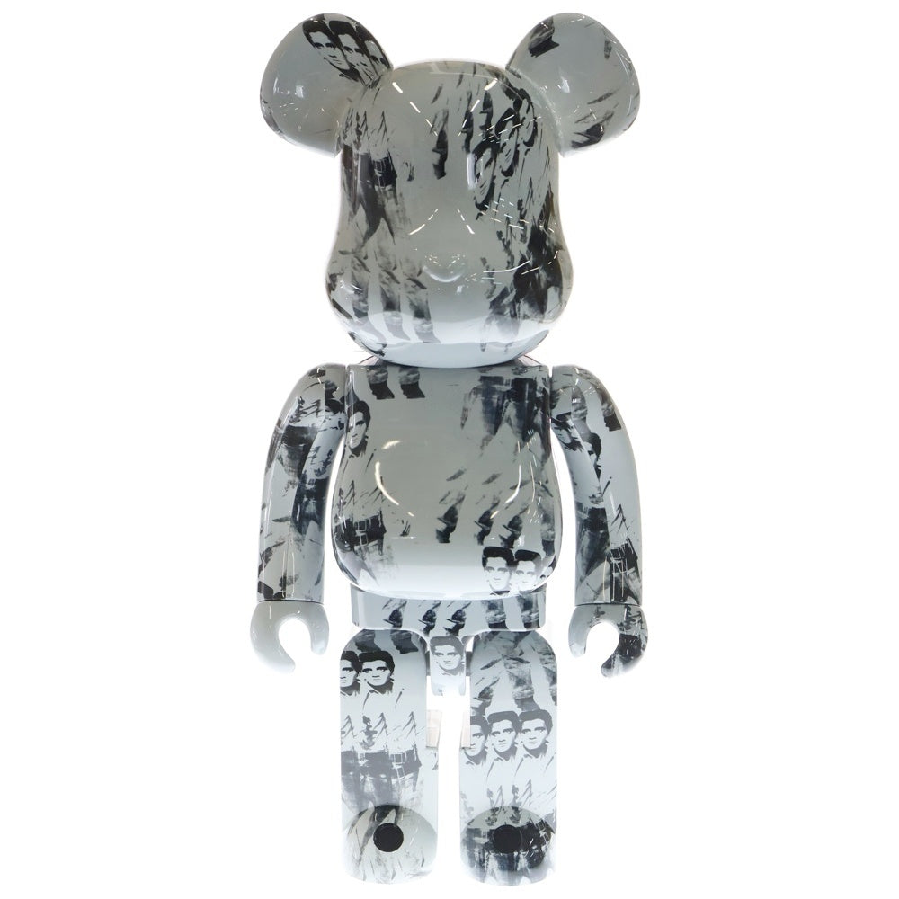 MEDICOM TOY(メディコムトイ) BE@RBRICK Andy Warhol's ELVIS PRESLEY 1000% ベアブリック アンディ ウォーホル エルヴィス プレスリー フィギュア 人形 グレー