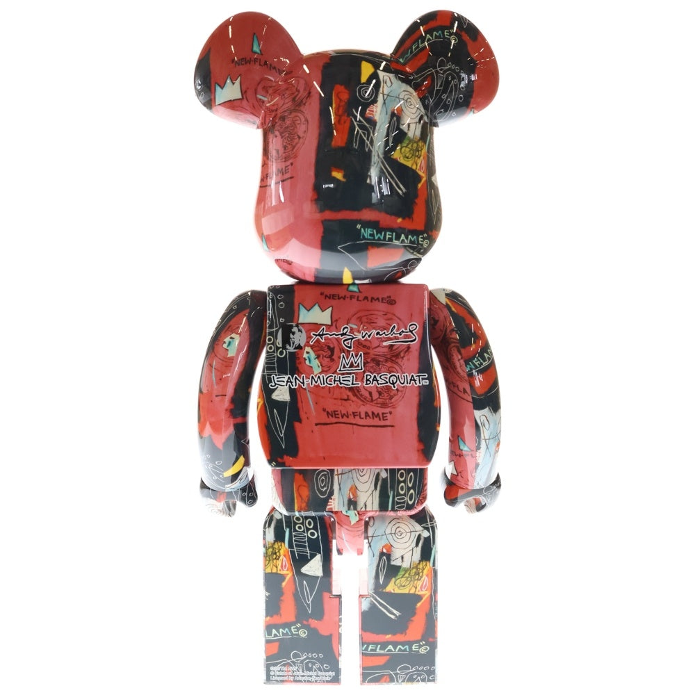 MEDICOM TOY(メディコムトイ) BE@RBRICK Andy Warhol JEAN-MICHEL BASQUIAT #1 1000% ベアブリック アンディ ウォーホル ジャン-ミシェル バスキア フィギュア 人形 レッド/ブラック