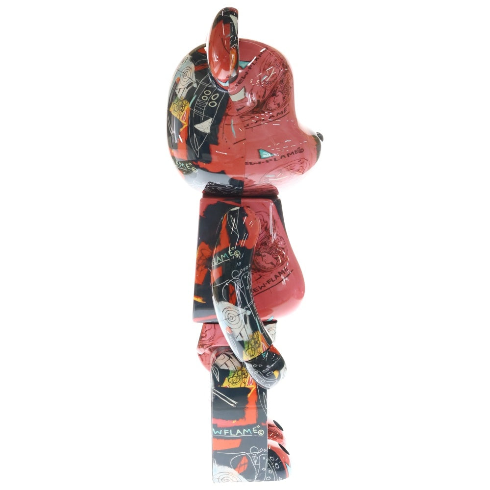 MEDICOM TOY(メディコムトイ) BE@RBRICK Andy Warhol JEAN-MICHEL BASQUIAT #1 1000% ベアブリック アンディ ウォーホル ジャン-ミシェル バスキア フィギュア 人形 レッド/ブラック