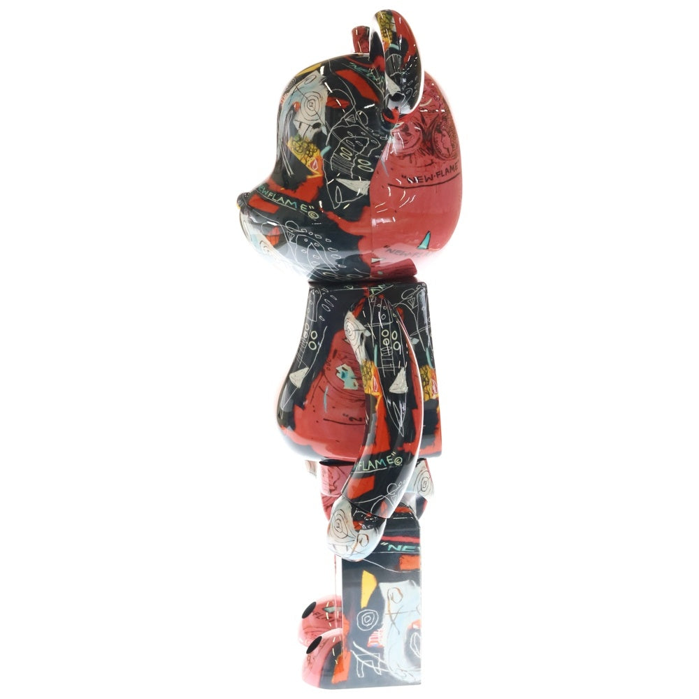 MEDICOM TOY(メディコムトイ) BE@RBRICK Andy Warhol JEAN-MICHEL BASQUIAT #1 1000% ベアブリック アンディ ウォーホル ジャン-ミシェル バスキア フィギュア 人形 レッド/ブラック