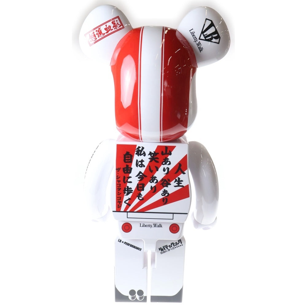 MEDICOM TOY(メディコムトイ) BE@RBRICK RIBAZ-KUN LBWK 1000% ベアブリック リバZ君 リバティーウォーク フィギュア 人形 ホワイト/レッド
