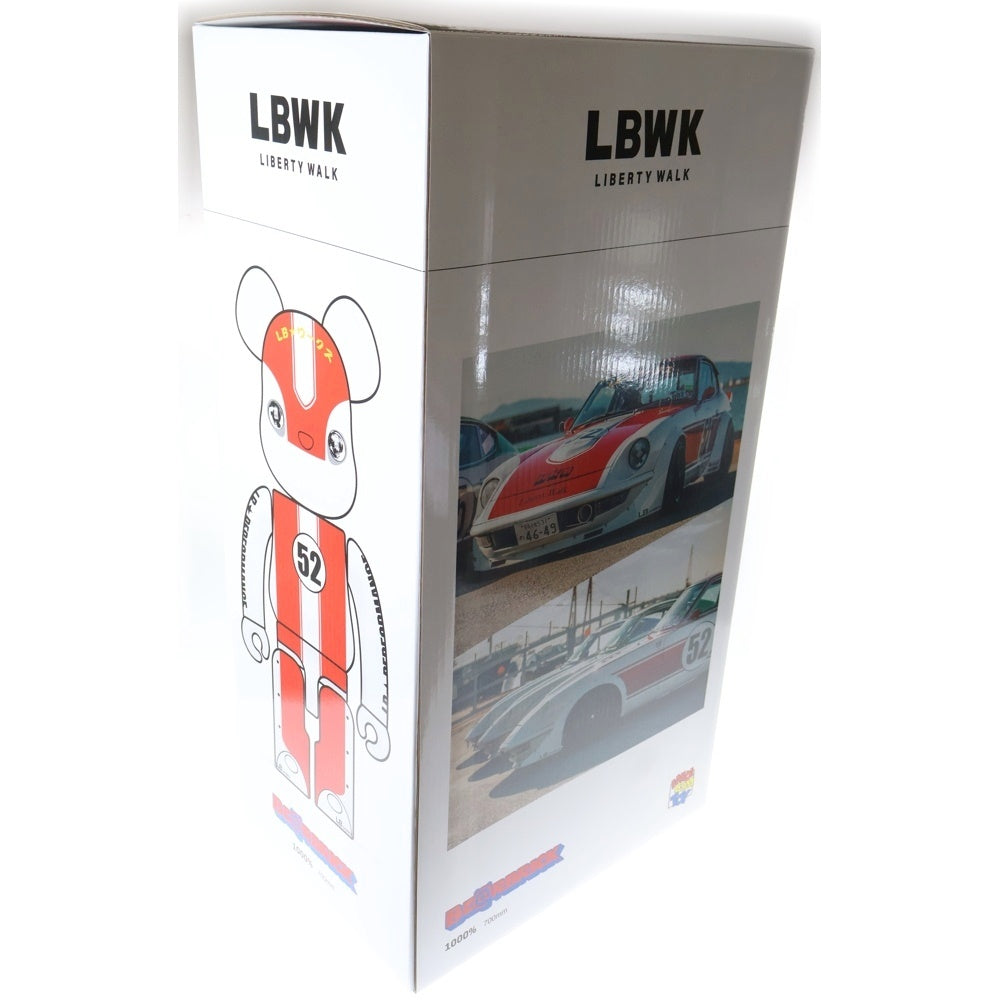 MEDICOM TOY(メディコムトイ) BE@RBRICK RIBAZ-KUN LBWK 1000% ベアブリック リバZ君 リバティーウォーク フィギュア 人形 ホワイト/レッド