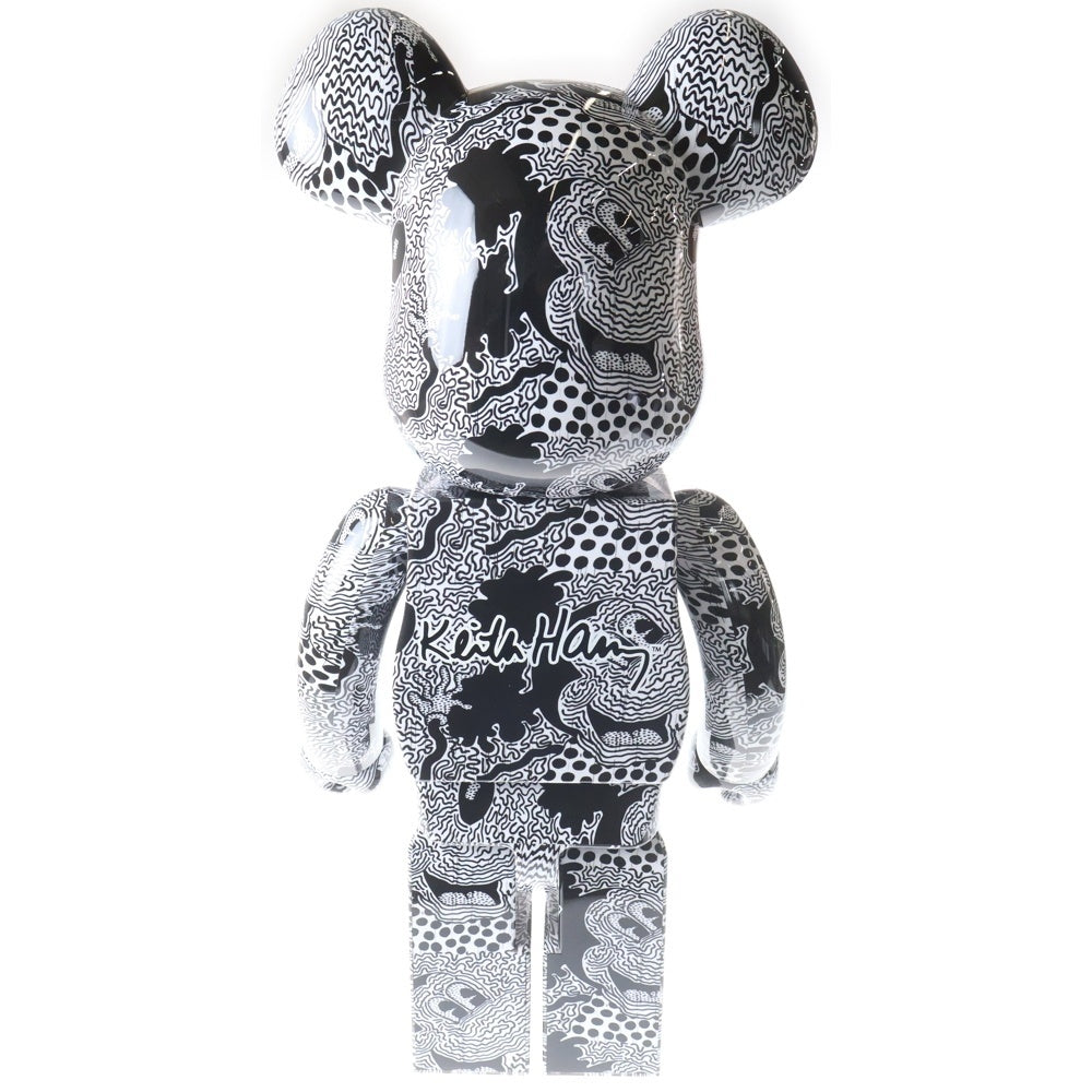 MEDICOM TOY(メディコムトイ) BE@RBRICK KEITH HARING MICKEY MOUSE 1000% ベアブリック キースへリング ミッキーマウス フィギュア ■ 人形 ブラック/ホワイト