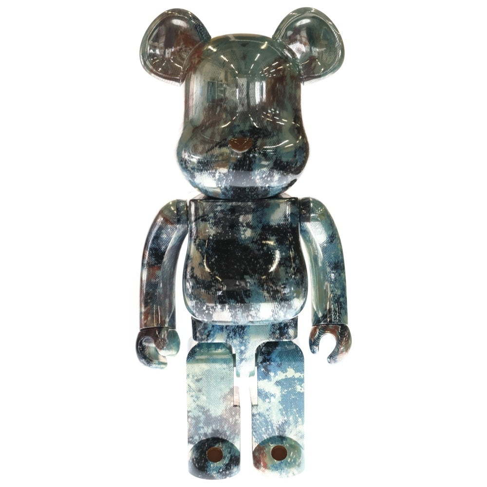 MEDICOM TOY(メディコムトイ) BE@RBRICK PUSHEAD #5 1000% ベアブリック パスヘッド フィギュア 人形 ブルー/ブラック