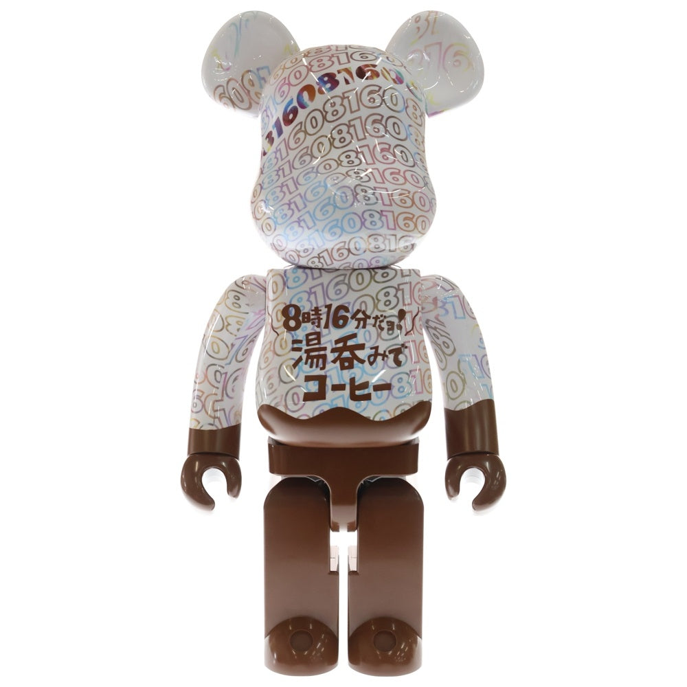 MEDICOM TOY(メディコムトイ) BE@RBRICK Drink Coffee by Yunomi 1000% ベアブリック 8時16分だヨ！湯呑みでコーヒー フィギュア 人形 ホワイト/ブラウン