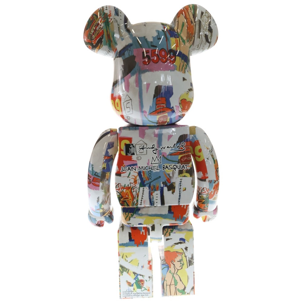 MEDICOM TOY(メディコムトイ) BE@RBRICK Andy Warhol JEAN-MICHEL BASQUIAT #4 1000% ベアブリック アンディ ウォーホル ジャン-ミシェル バスキア フィギュア 人形 マルチ