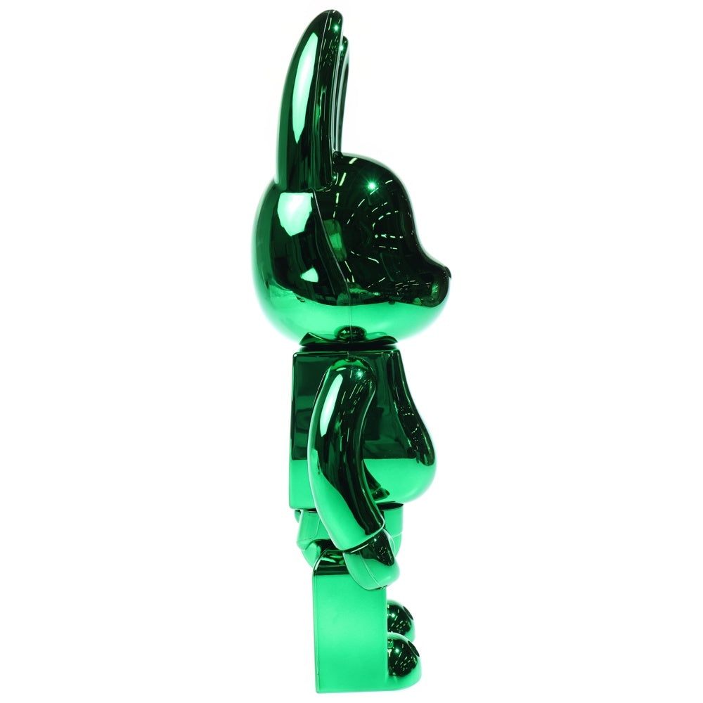 MEDICOM TOY(メディコムトイ) BE@RBRICK CHROME GREEN RABBIT 400% ベアブリック ラブリック クローム フィギュア 人形 グリーン
