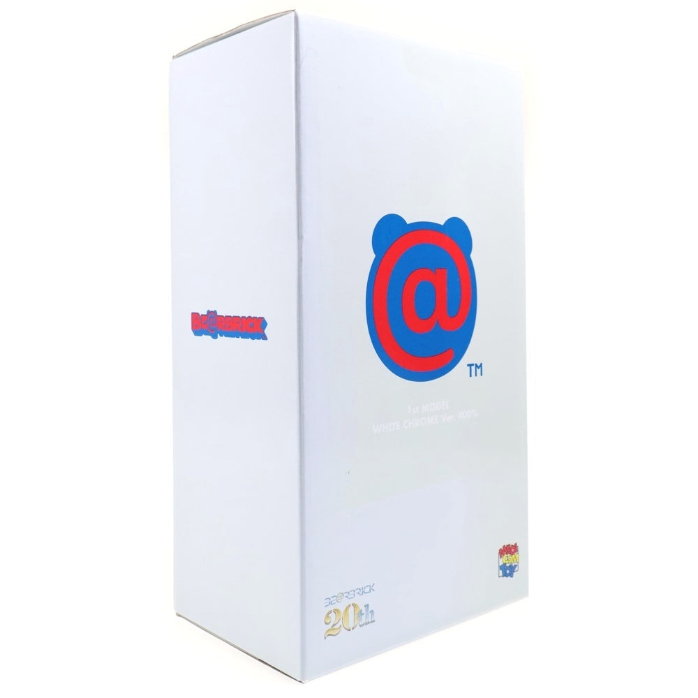 MEDICOM TOY(メディコムトイ) BE@RBRICK 1st MODEL WHITE CHROME 20th Anniv 400% ベアブリック 20周年 ファーストモデル クローム フィギュア 人形 ホワイト