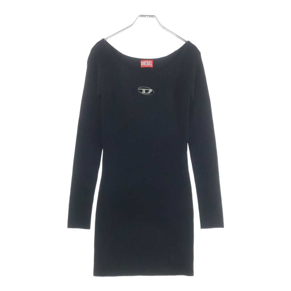 DIESEL(ディーゼル) M-VERA オフショルダー ロゴ ニット セーター ブラック A14188 レディース