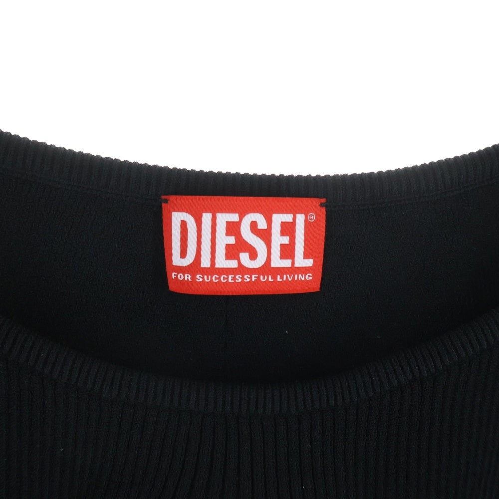 DIESEL(ディーゼル) M-VERA オフショルダー ロゴ ニット セーター ブラック A14188 レディース