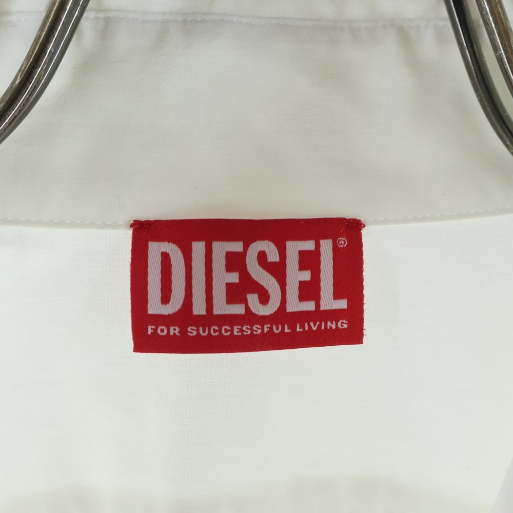 DIESEL(ディーゼル) D-SIZEN-N1 Dロゴベルトシャツ ワンピース ホワイト A12874 レディース