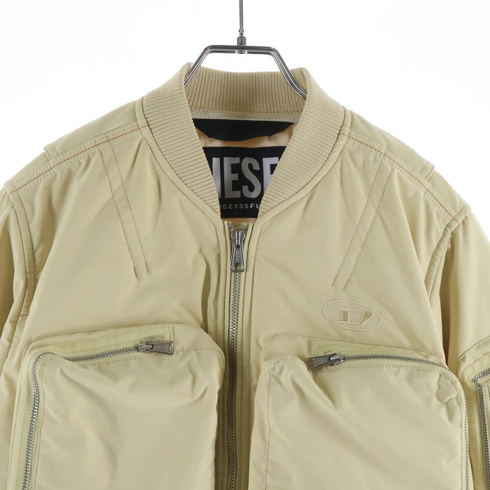 DIESEL(ディーゼル) G-KHLOE ジップアップ テクニカル ボンバージャケット ベージュ A04933 レディース