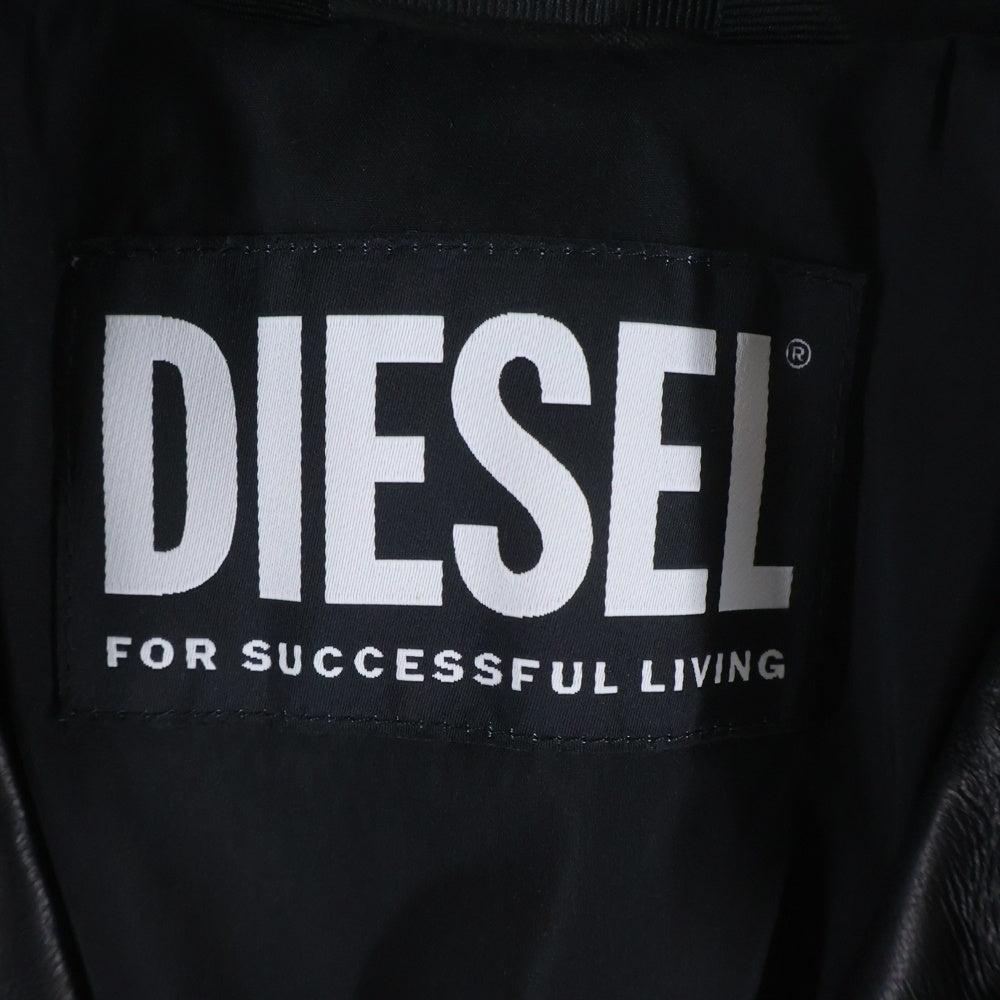DIESEL(ディーゼル) L-SASKIA ラムレザー ジップアップ シングル
