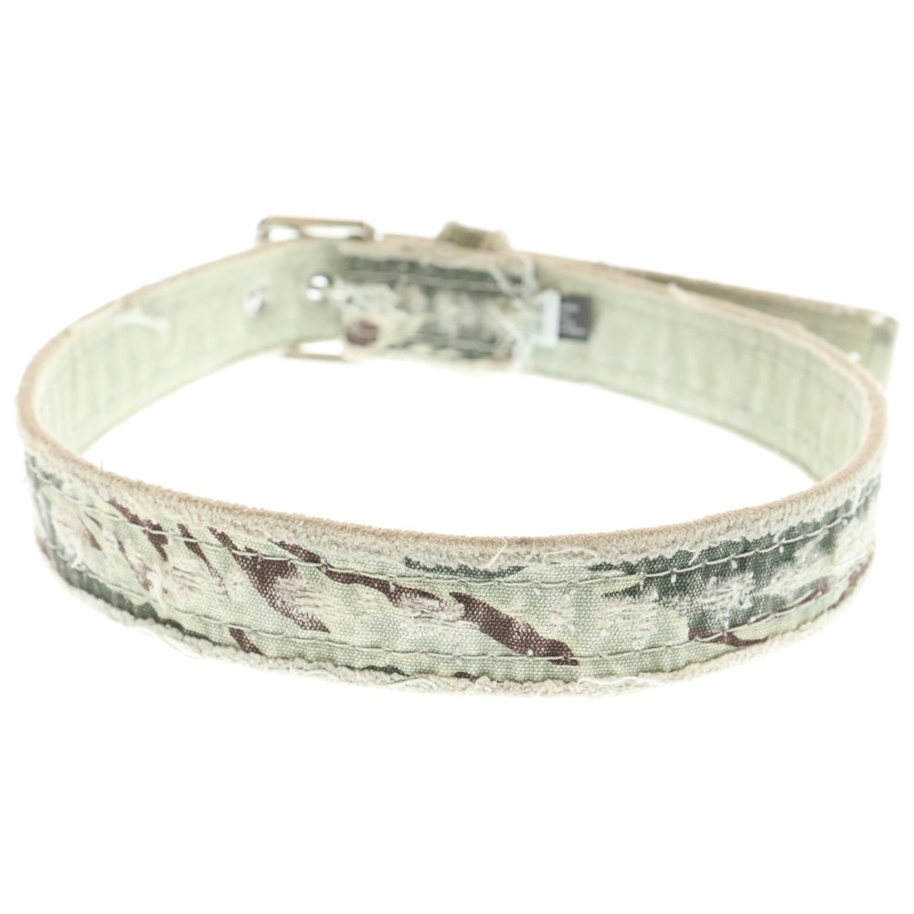 DIESEL(ディーゼル) ダメージ加工 カモ柄 デニム ベルト インディゴ