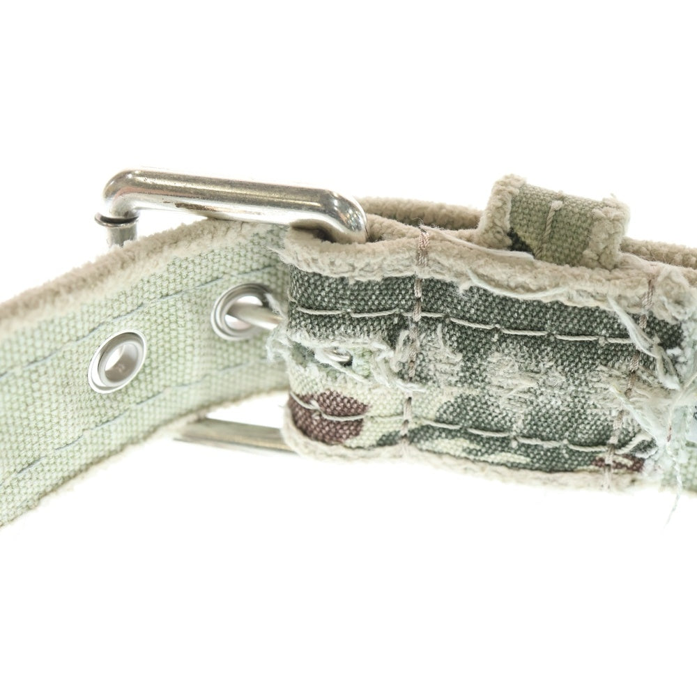 DIESEL(ディーゼル) ダメージ加工 カモ柄 デニム ベルト インディゴ