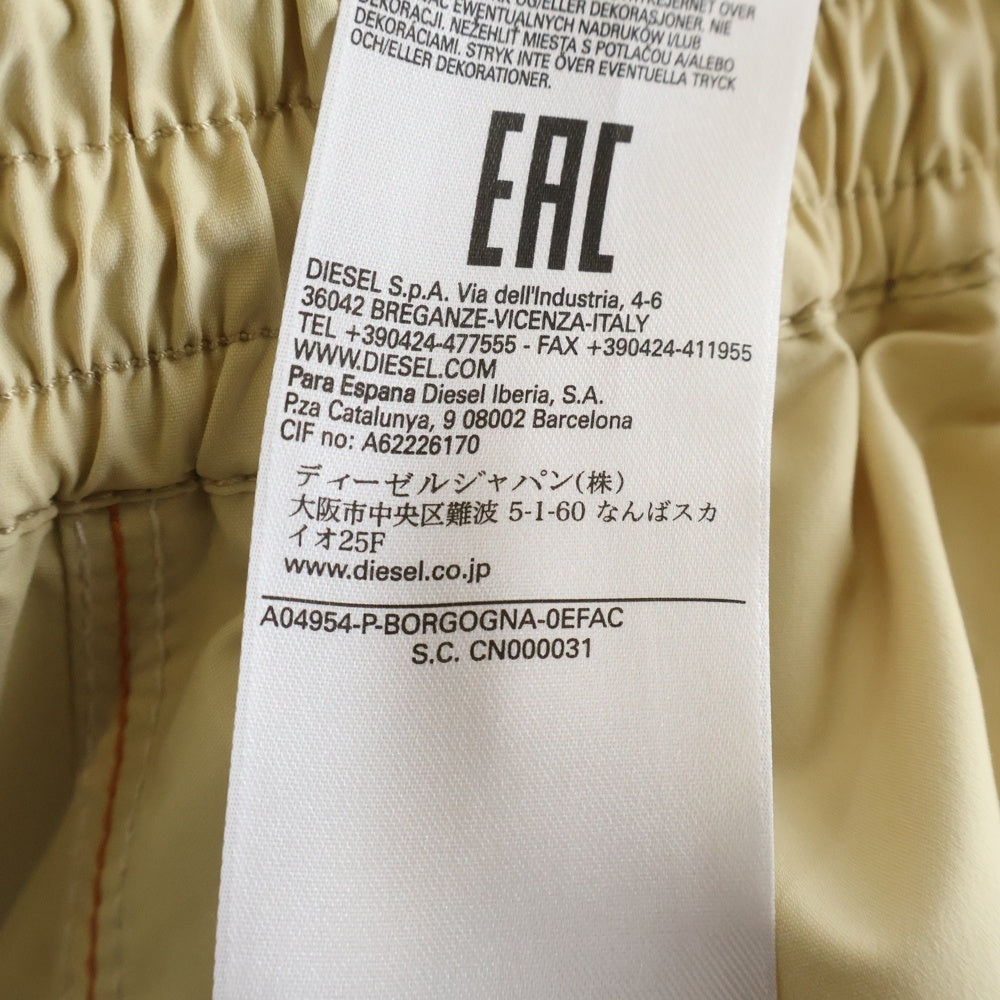 DIESEL(ディーゼル) P-BORGOCMA ジップ装飾 テクニカル トラックロングパンツ ベージュ A04954 レディース