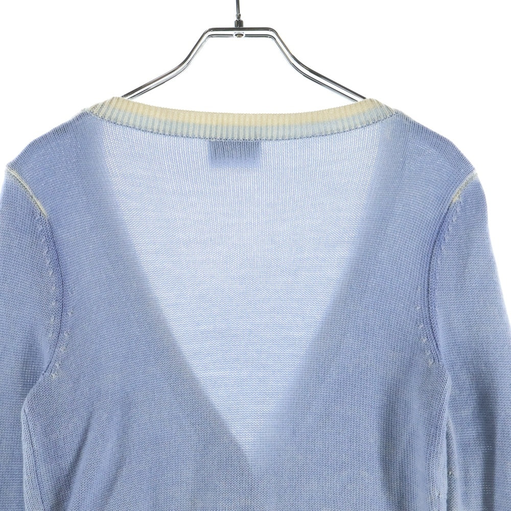 DIESEL(ディーゼル) M-ARIKA ロゴプレート ニットカーディガン ブルー A06717 レディース