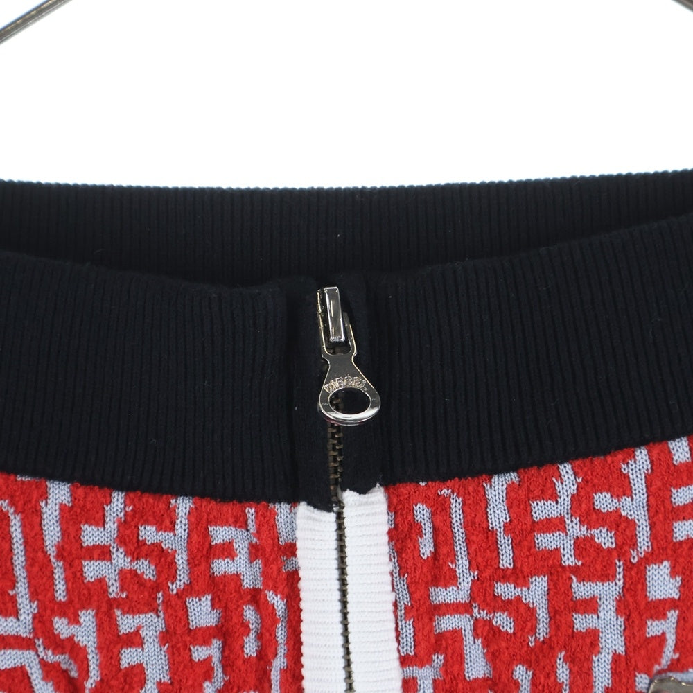 DIESEL(ディーゼル) M-ATHILDETTE リピートロゴジャガード ショート スカート レッド/ブルー A09437 レディース
