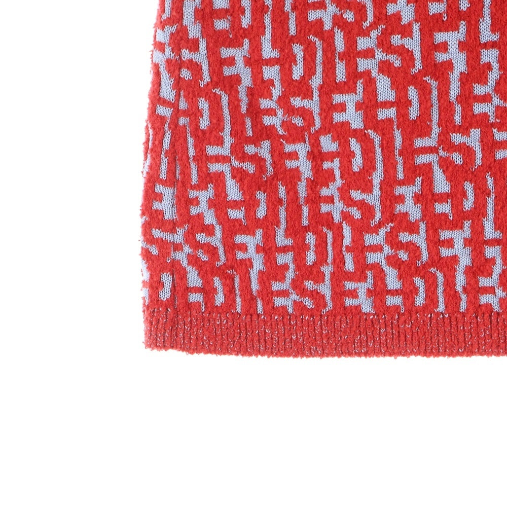 DIESEL(ディーゼル) M-ATHILDETTE リピートロゴジャガード ショート スカート レッド/ブルー A09437 レディース