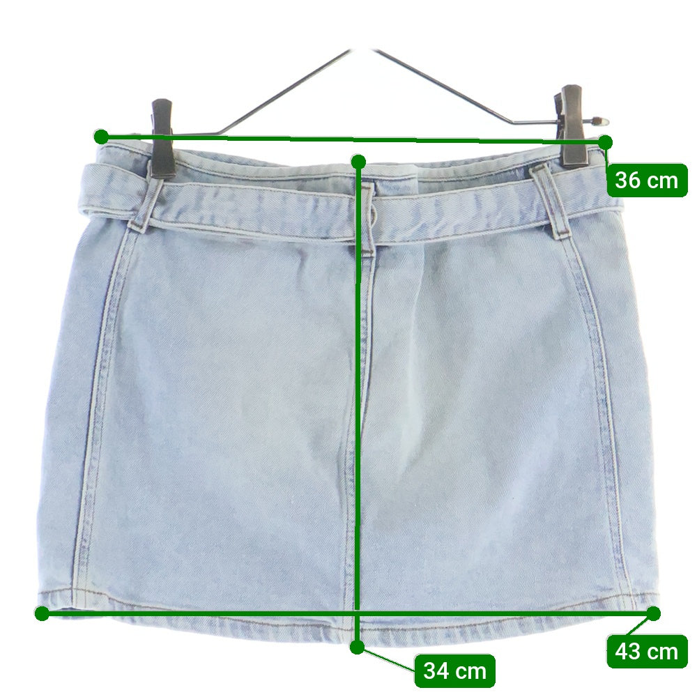 DIESEL(ディーゼル) 24SS DE-FLIP-S ロゴベルト付き デニム ショートスカート インディゴ A13844 レディース