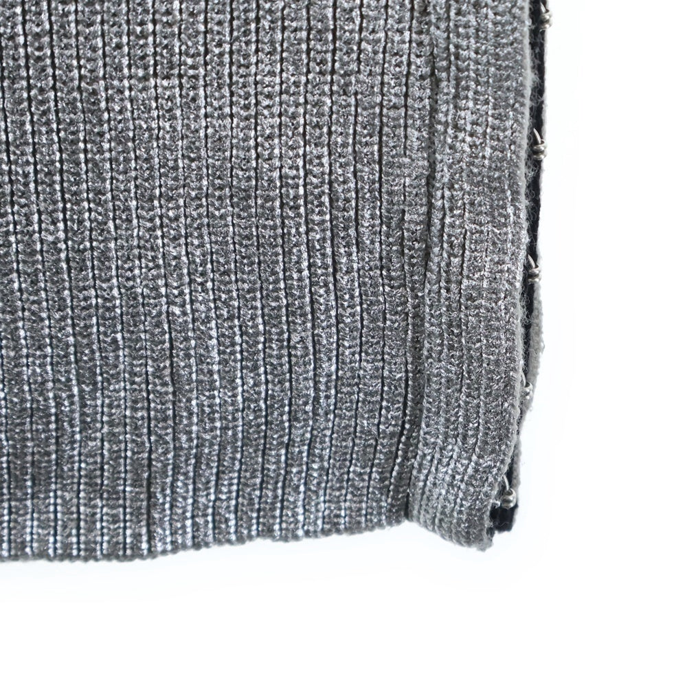 DIESEL(ディーゼル) M-ADHUETTE コーティング ニットロングスカート シルバー A09411 レディース