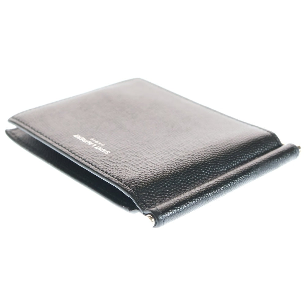 SAINT LAURENT PARIS(サンローランパリ) ビル マネークリップ レザー カードケース ブラック 378005 レディース