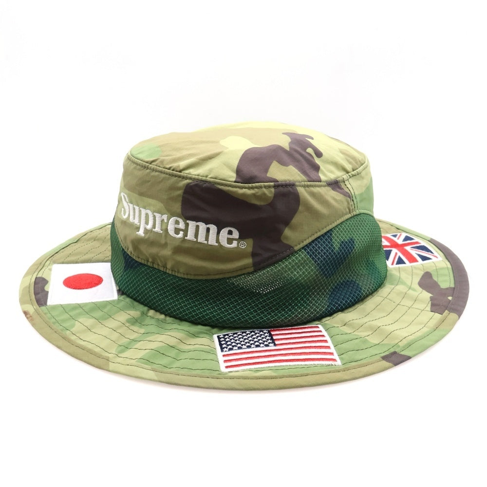 SUPREME(シュプリーム) 20SS Flags Boonie フラッグスブーニー 国旗 カモフラ バケットハット 帽子 カーキ