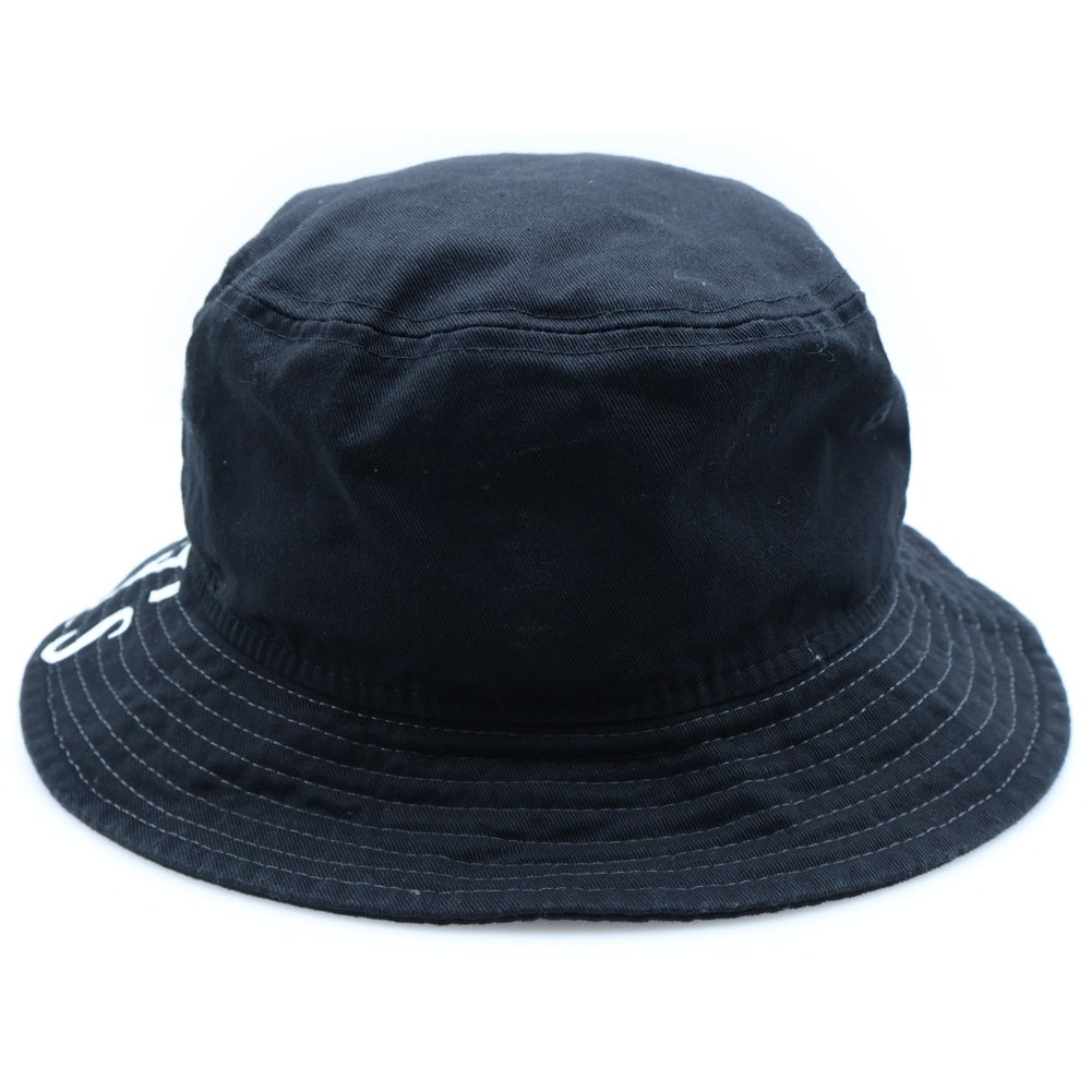 Y's(ワイズ) 22AW ×New Era Bucket-01 ニューエラ ロゴプリント バケットハット 帽子 ブラック YE-H12-092