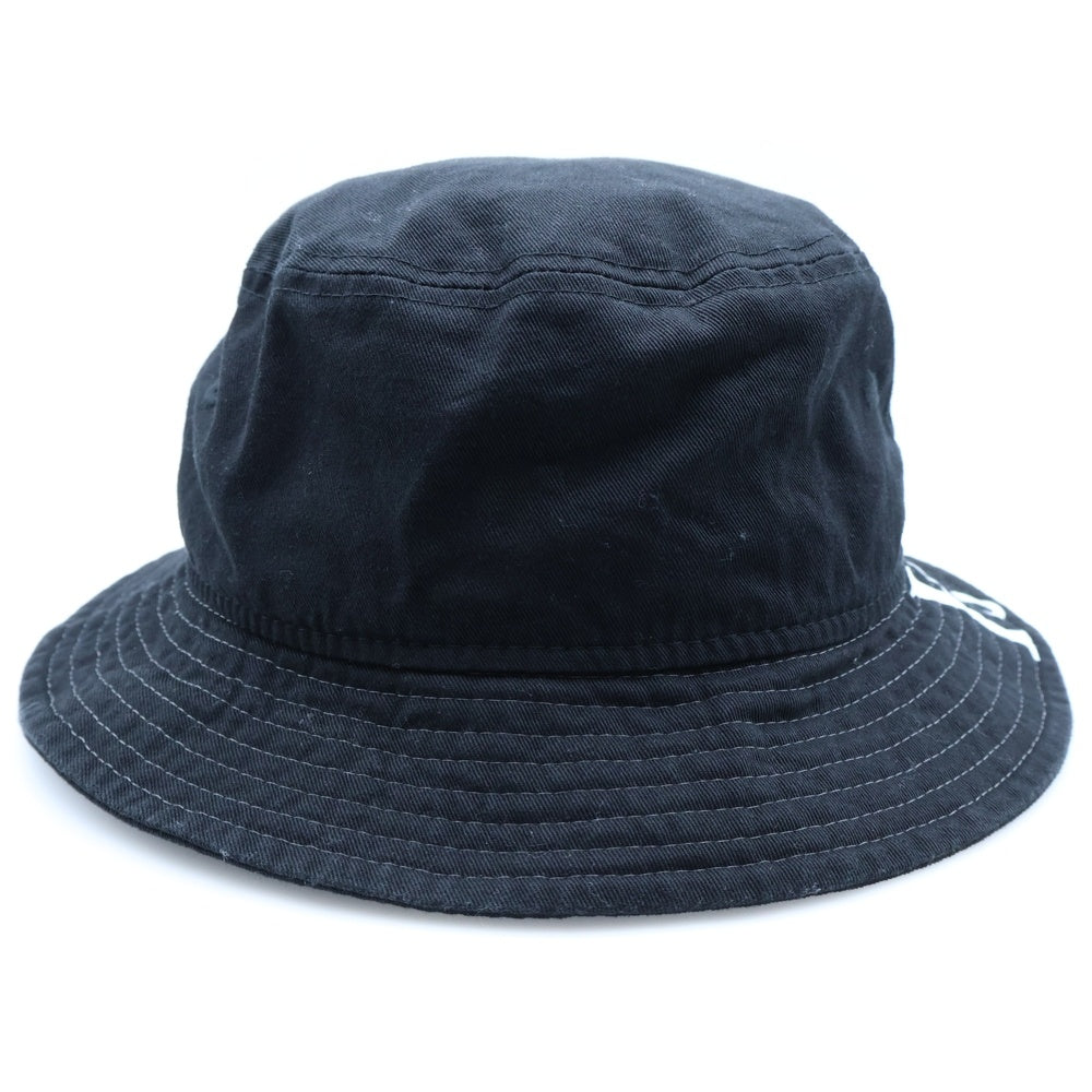 Y's(ワイズ) 22AW ×New Era Bucket-01 ニューエラ ロゴプリント バケットハット 帽子 ブラック YE-H12-092