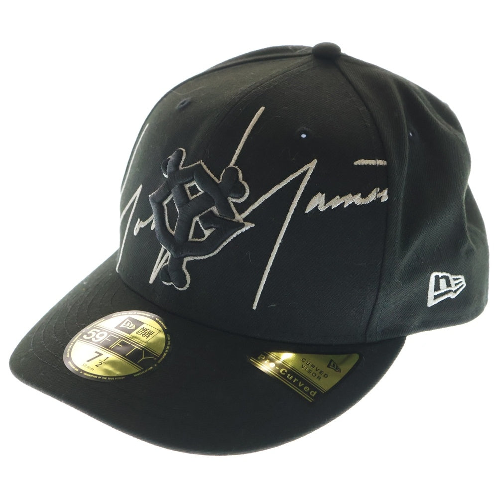 Yohji Yamamoto POUR HOMME(ヨウジヤマモト プールオム) ×Yomiuri Giants ×New Era Pre-Curved 59FIFTY 読売ジャイアンツ ニューエラ ロゴ刺繍 ベースボールキャップ 帽子 ブラック
