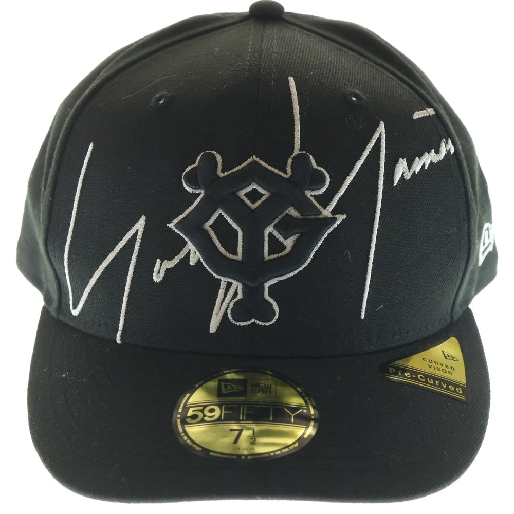 Yohji Yamamoto POUR HOMME(ヨウジヤマモト プールオム) ×Yomiuri Giants ×New Era Pre-Curved 59FIFTY 読売ジャイアンツ ニューエラ ロゴ刺繍 ベースボールキャップ 帽子 ブラック