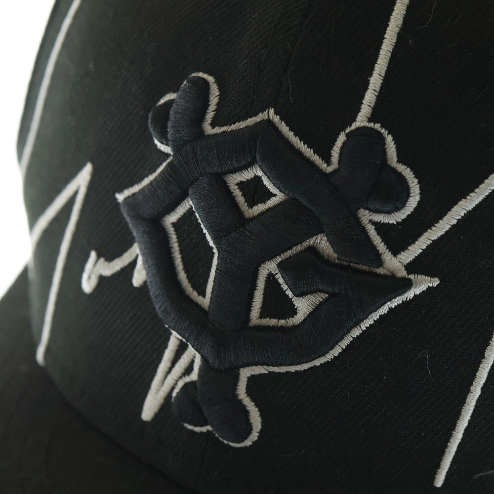 Yohji Yamamoto POUR HOMME(ヨウジヤマモト プールオム) ×Yomiuri Giants ×New Era Pre-Curved 59FIFTY 読売ジャイアンツ ニューエラ ロゴ刺繍 ベースボールキャップ 帽子 ブラック