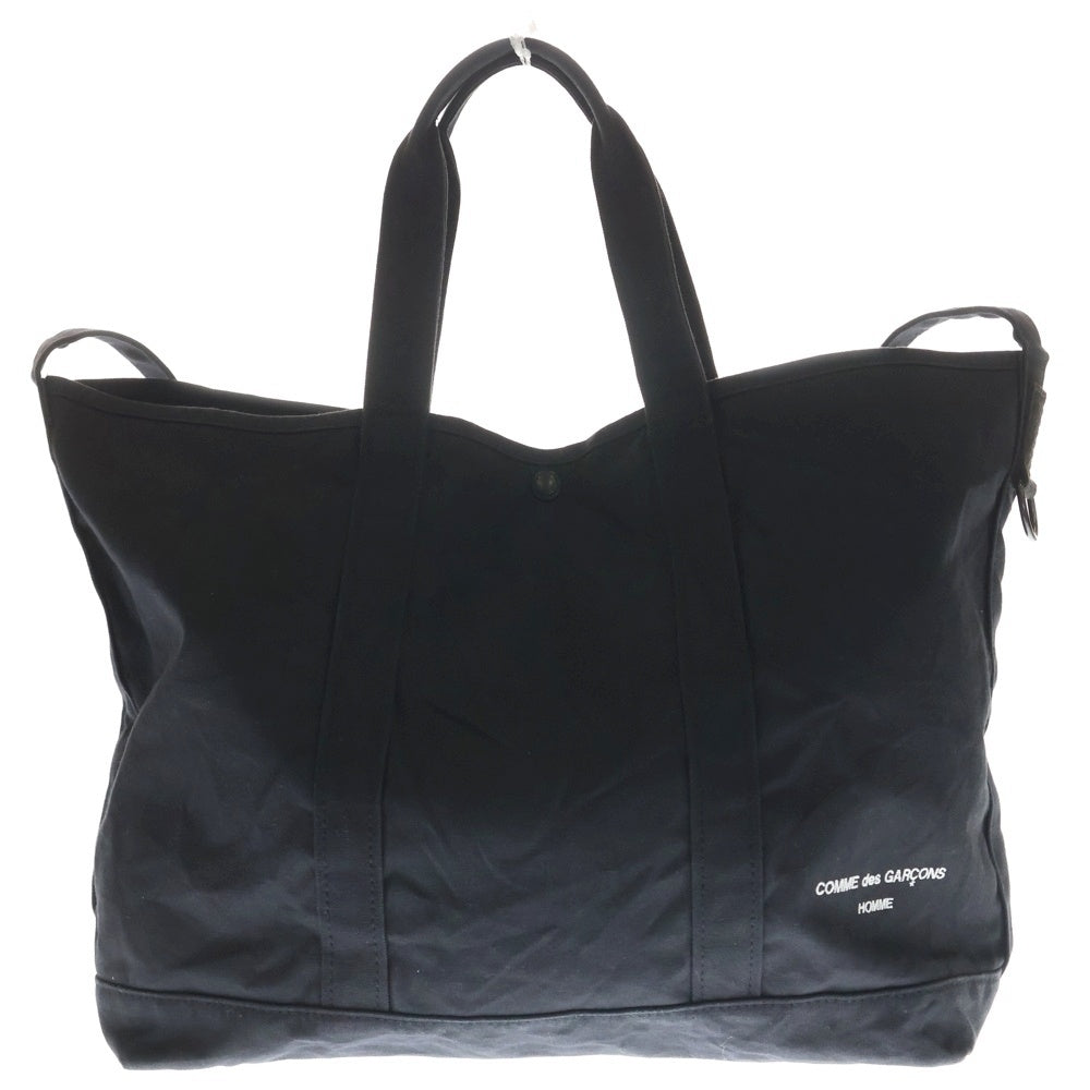 COMME des GARCONS HOMME(コムデギャルソンオム) 23AW COTTON CANVAS TOTE BAG コットン キャンバス 2WAY トートバッグ ハンドバッグ ショルダーバッグ ブラック HL-K203 レディース