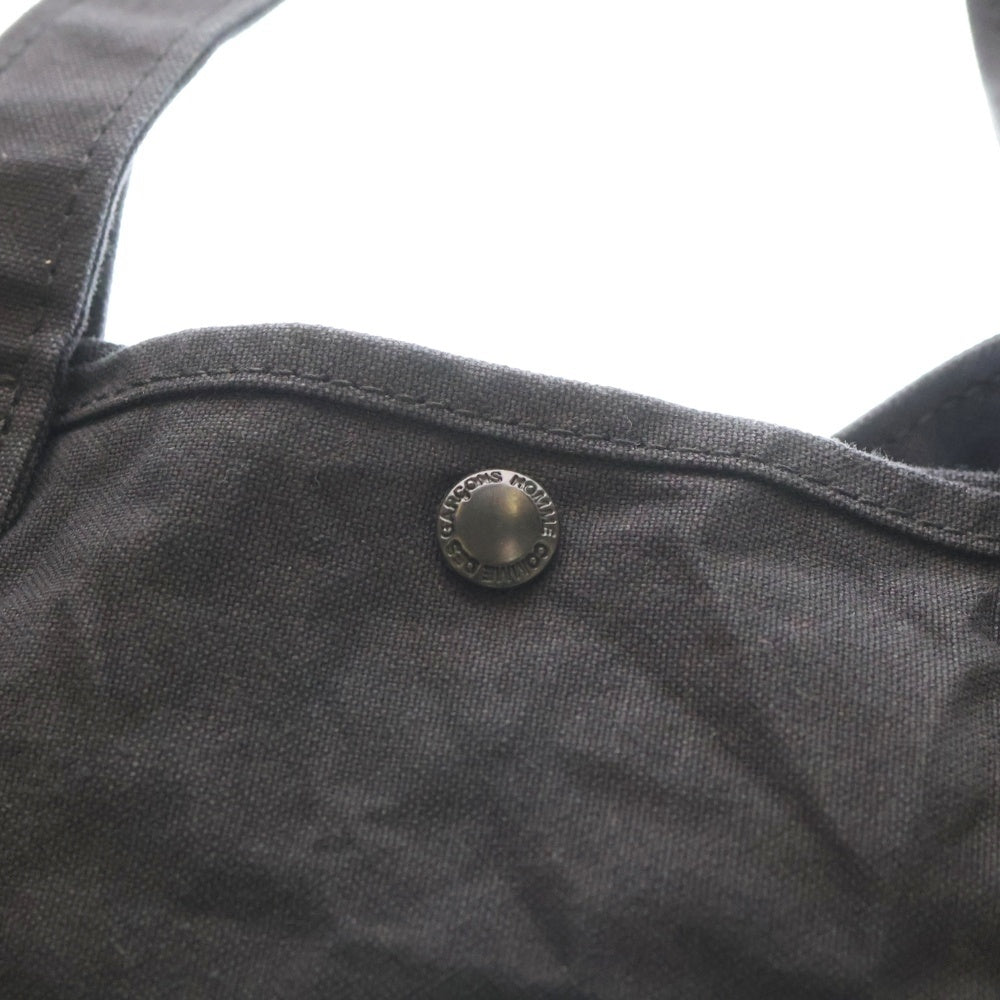 COMME des GARCONS HOMME(コムデギャルソンオム) 23AW COTTON CANVAS TOTE BAG コットン キャンバス 2WAY トートバッグ ハンドバッグ ショルダーバッグ ブラック HL-K203 レディース
