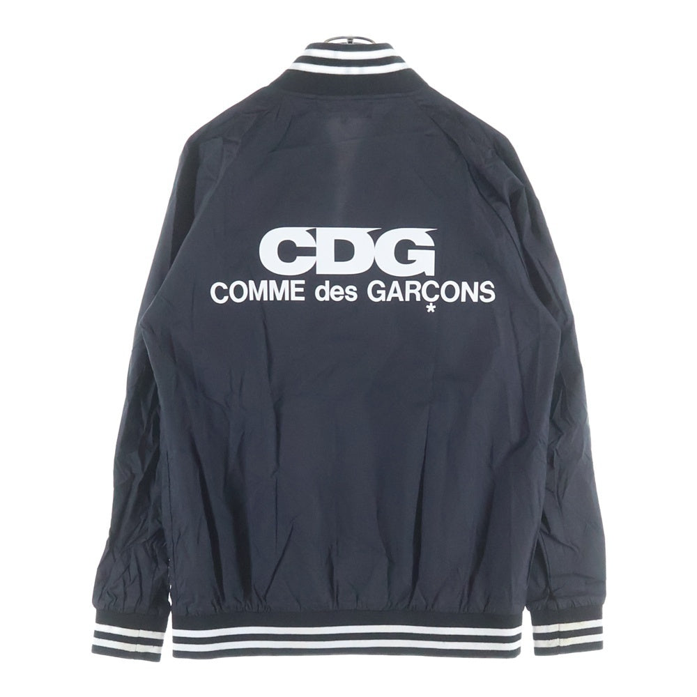 COMME des GARCONS(コムデギャルソン) CDG VARSITY JACKET ナイロン ロゴプリント バーシティ ジャケット ブルゾン ブラック SZ-J006 AD2018