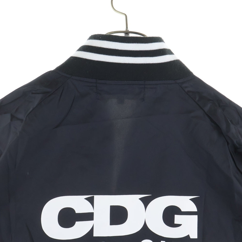 COMME des GARCONS(コムデギャルソン) CDG VARSITY JACKET ナイロン ロゴプリント バーシティ ジャケット ブルゾン ブラック SZ-J006 AD2018