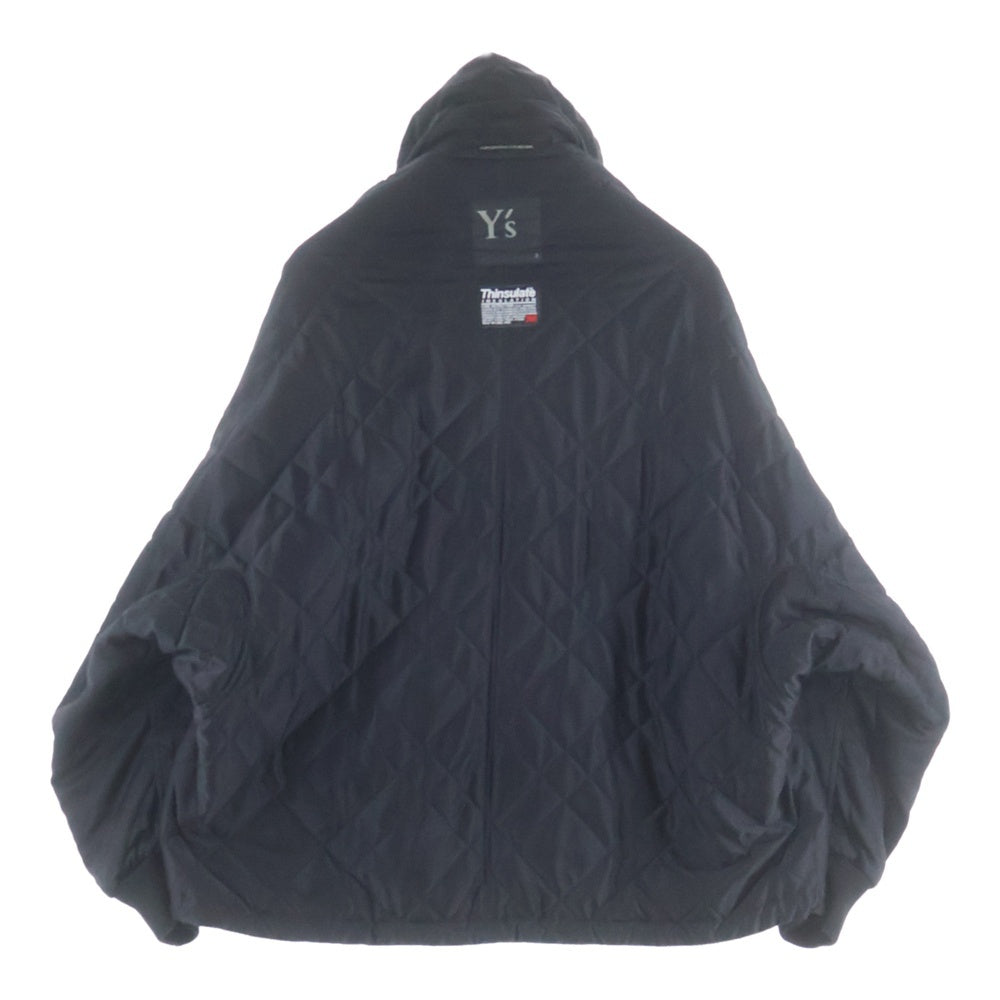 Y's(ワイズ) Thinsulate シンサレート ウール キルティング リバーシブル ジャケット ブルゾン ブラック YY-C03-810