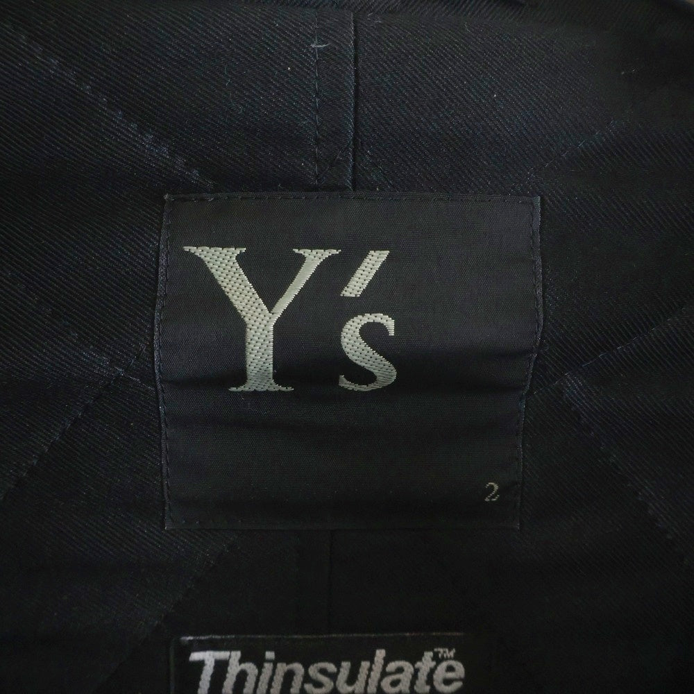 Y's(ワイズ) Thinsulate シンサレート ウール キルティング リバーシブル ジャケット ブルゾン ブラック YY-C03-810