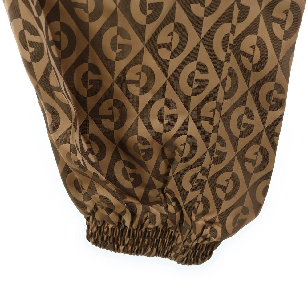 GUCCI(グッチ) Gランバス 総柄 レーヨン トラックパンツ ブラウン 587388 XJB0V