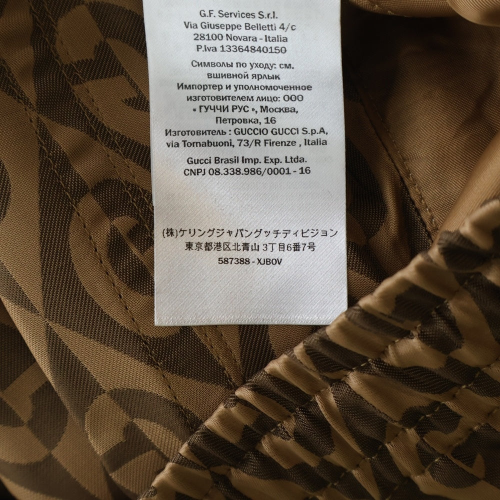 GUCCI(グッチ) Gランバス 総柄 レーヨン トラックパンツ ブラウン 587388 XJB0V