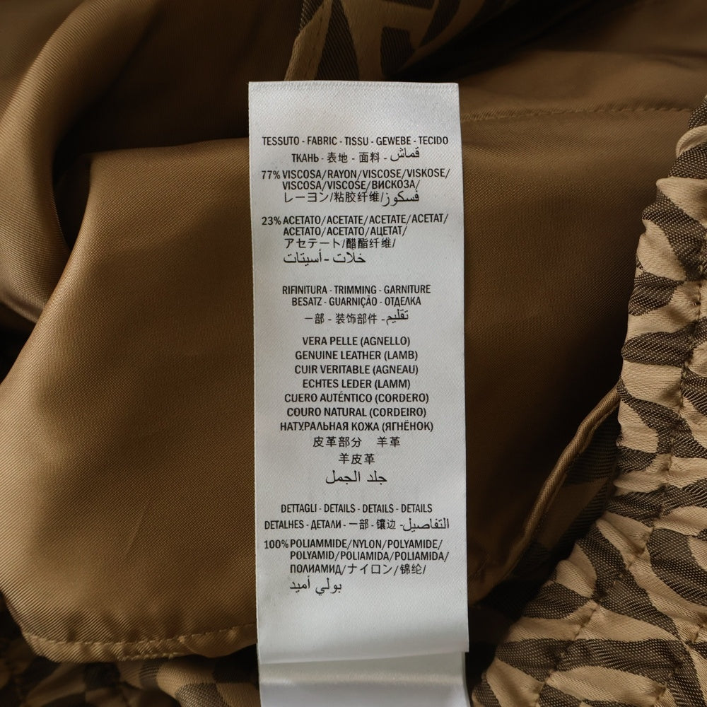 GUCCI(グッチ) Gランバス 総柄 レーヨン トラックジャケット ブラウン 587358 XJBOW