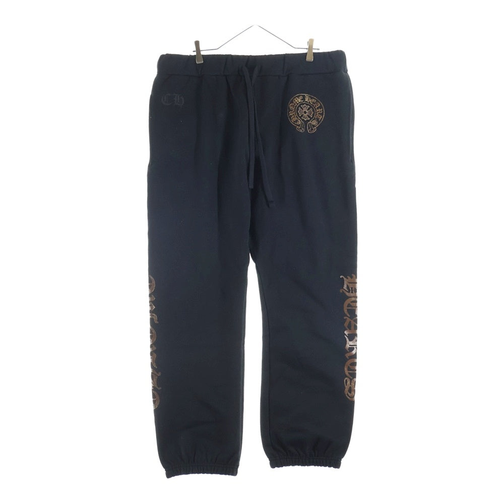 CHROME HEARTS(クロムハーツ) 1988 Glitter Sweatpant 1988 グリッター ホースシュー ロゴ スウェットパンツ ブラック