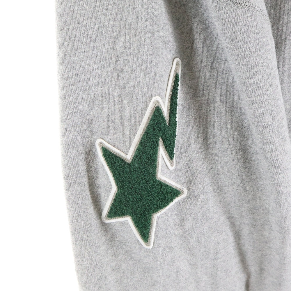 A BATHING APE(アベイシングエイプ) BAPE STAR Cardigan ベイプスター スウェット カーディガン グレー 001SWJ801007M