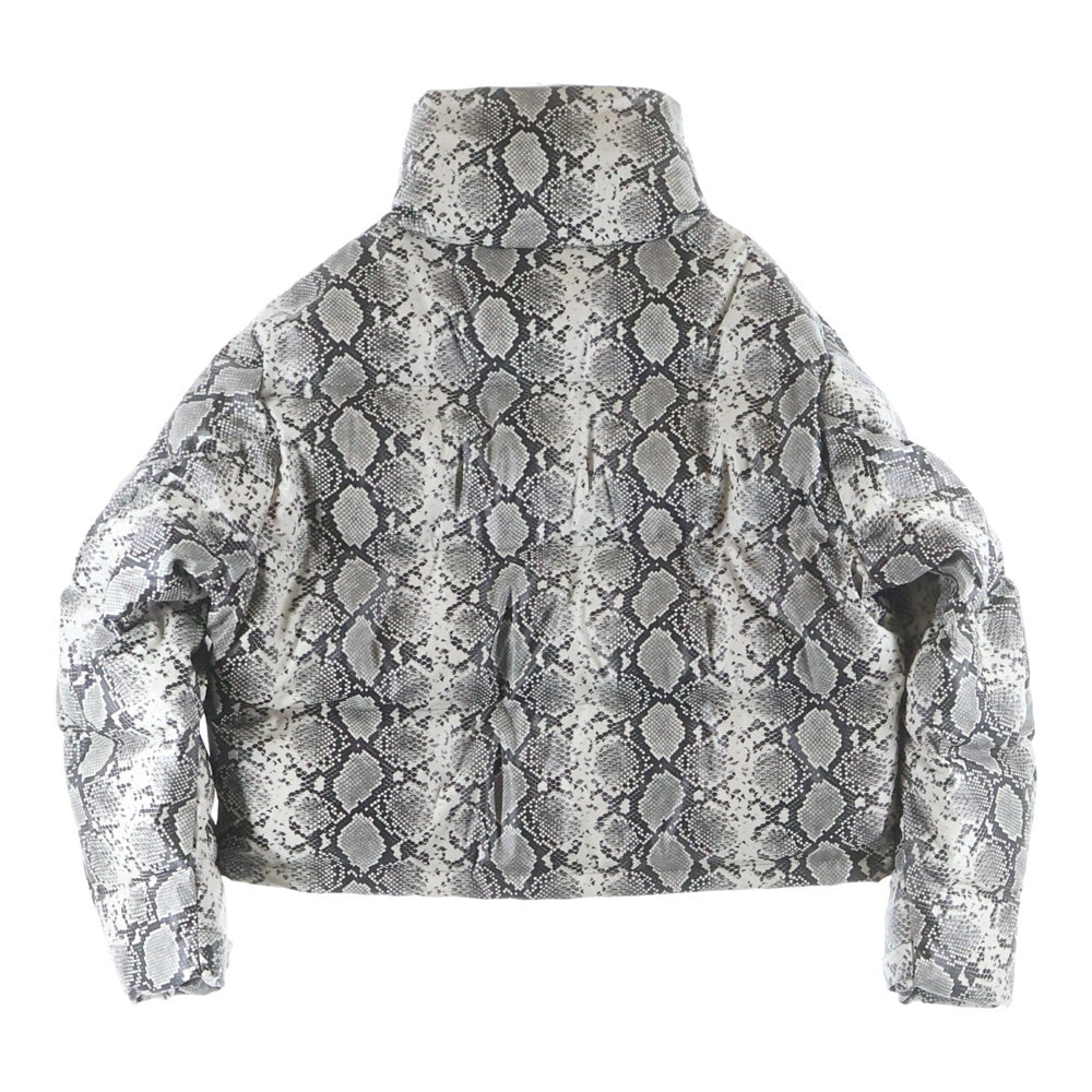 BLESS(ブレス) 25AW FAUX LEATHER SNAKE DOWN JACKET フェイクレザー スネーク ダウンジャケット グレー BR25AW-00025