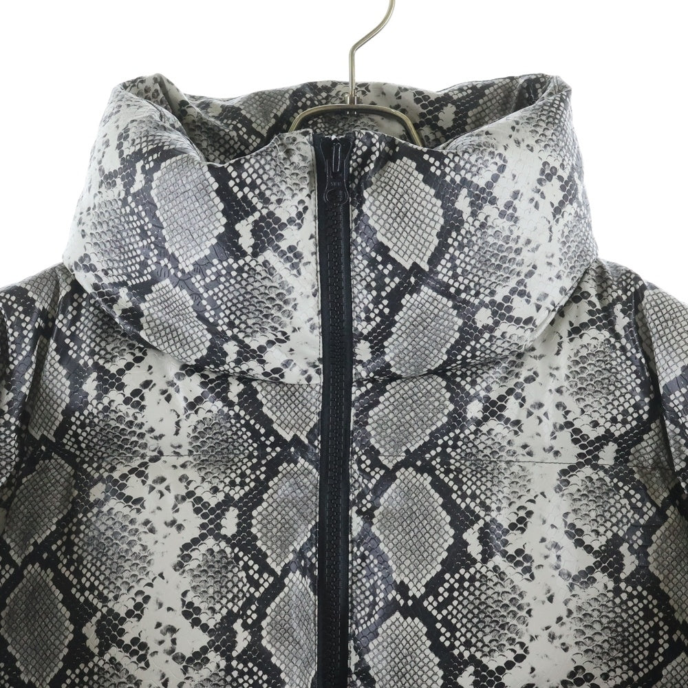 BLESS(ブレス) 25AW FAUX LEATHER SNAKE DOWN JACKET フェイクレザー スネーク ダウンジャケット グレー BR25AW-00025