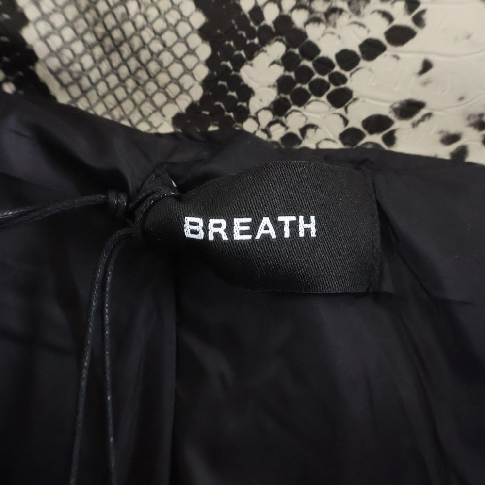 BLESS(ブレス) 25AW FAUX LEATHER SNAKE DOWN JACKET フェイクレザー スネーク ダウンジャケット グレー BR25AW-00025