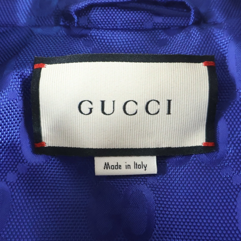 GUCCI(グッチ) Off The Grid Nylon Jacket オフザグリッド GG総柄 ナイロンジャケット ブルー 631892 Z8AK7