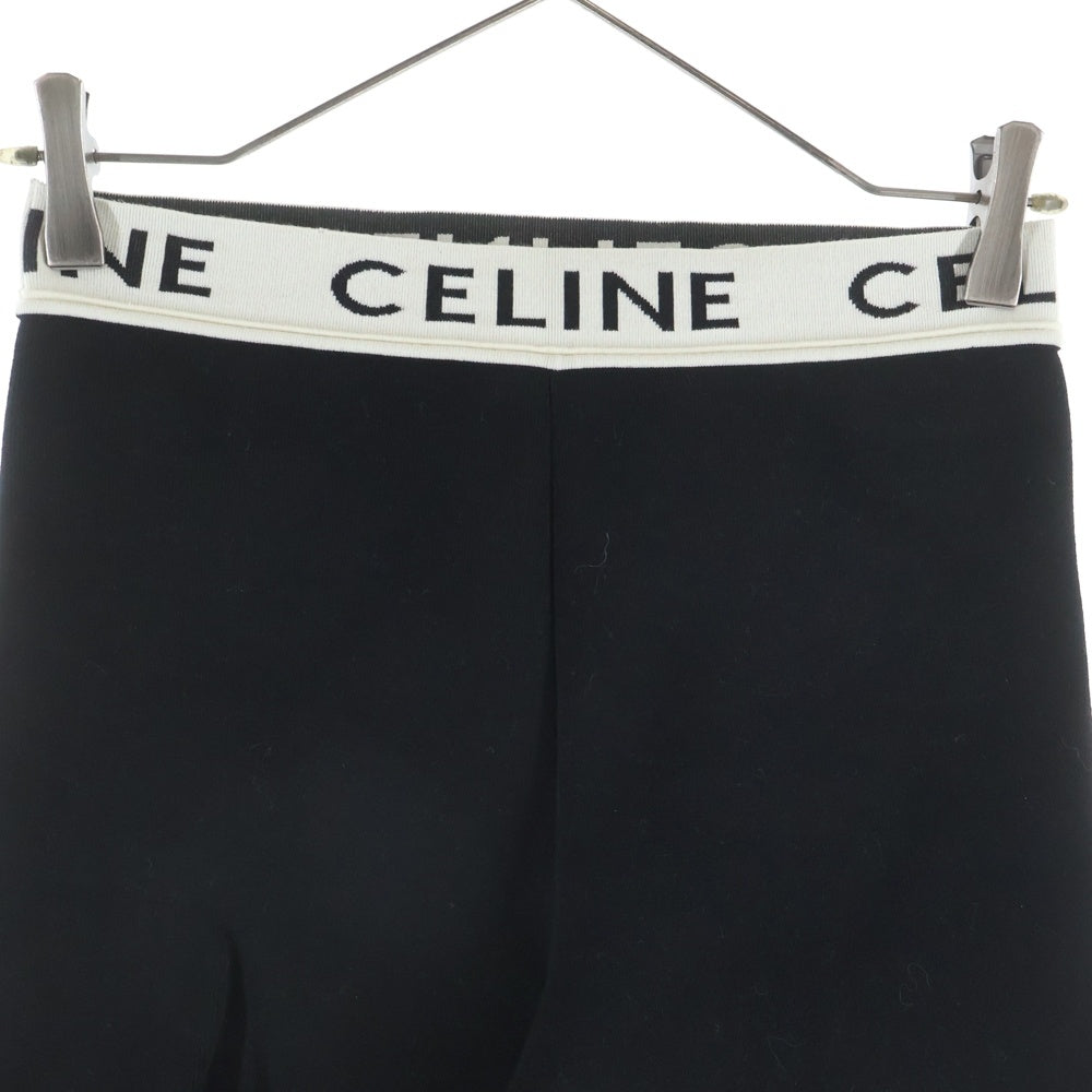 CELINE(セリーヌ) ウエストリブロゴ コットン ショートパンツ ショーツ レディース ブラック 2A46O372N